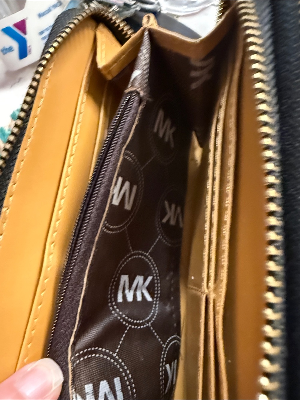 Michael Kors Black Patent Wallet with Gold Plaque - Picture 3 of 6